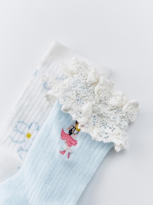 набор из 2 пар носков для девочек  x союзмультфильм от бренда sela вид слева