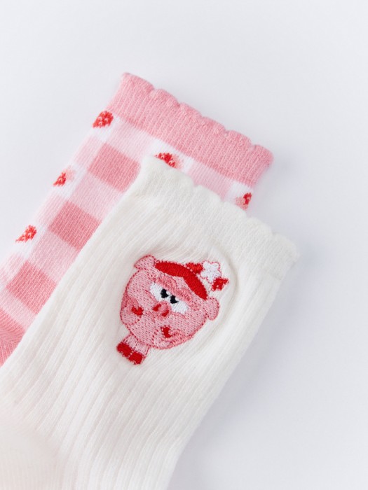 набор из 2 пар носков для девочек от бренда sela вид слева