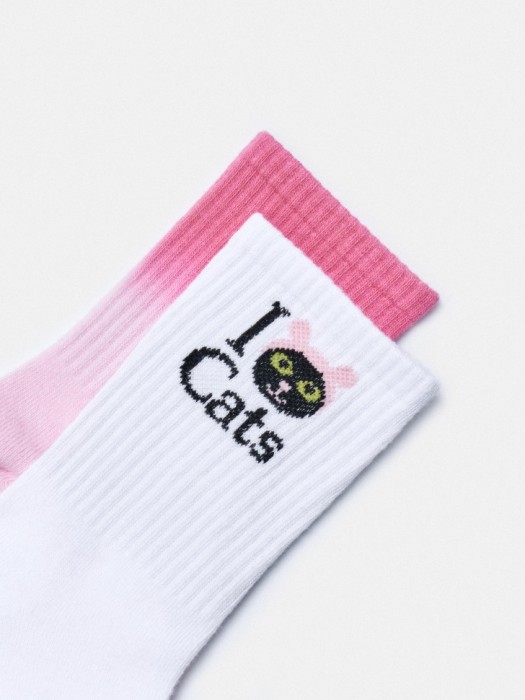 набор из 2 пар носков для девочек от бренда sela вид слева