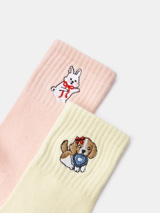 набор из 2 пар носков для девочек от бренда sela вид слева