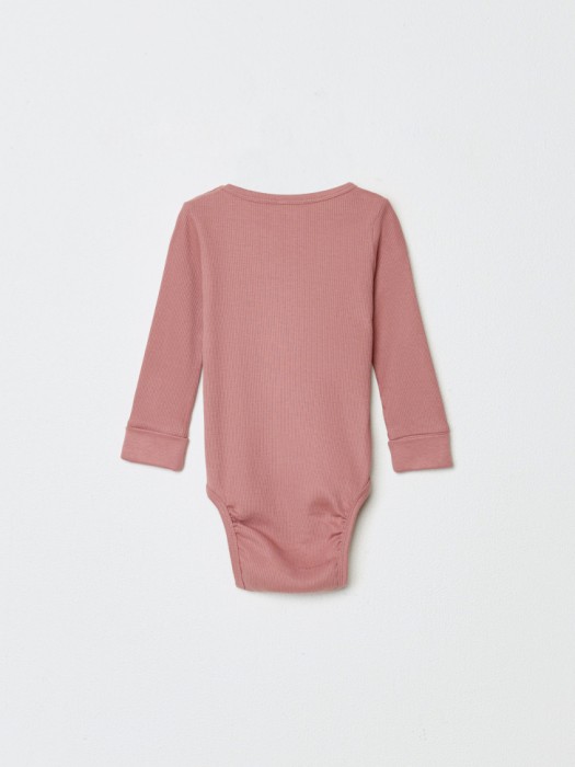 набор из 2 трикотажных боди с длинным рукавом для малышей из трикотажа спереди