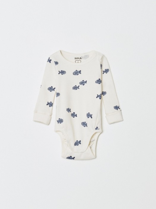 набор из 2 трикотажных боди с длинным рукавом для малышей по цене 1499 руб вид справа