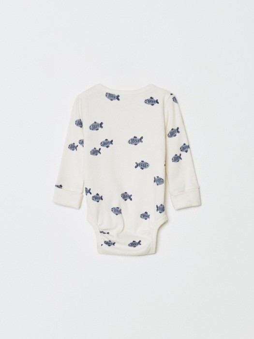 набор из 2 трикотажных боди с длинным рукавом для малышей от 1 до 3 лет с изнаночной стороны