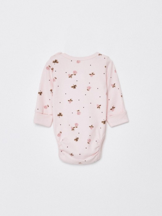 набор из 2 трикотажных боди с длинным рукавом для малышей от 1 до 3 лет с изнаночной стороны