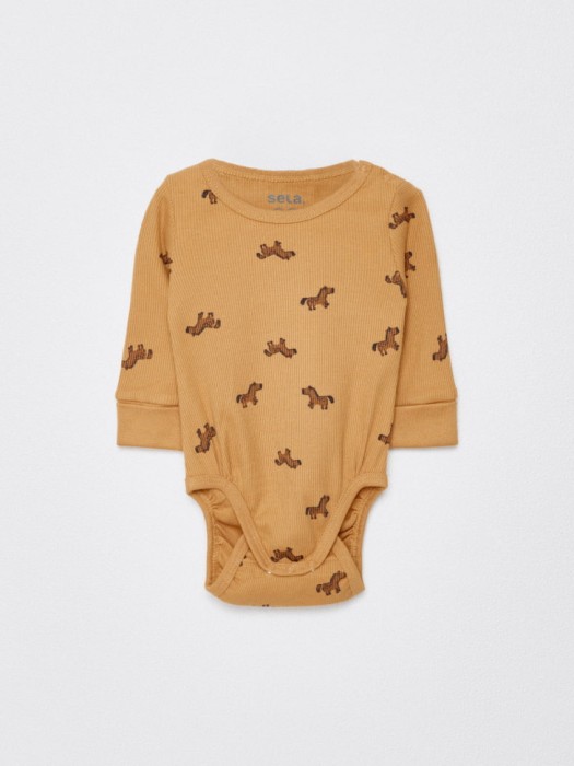 набор из 2 трикотажных боди с длинным рукавом для малышей из россии вид сбоку