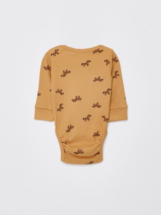 набор из 2 трикотажных боди с длинным рукавом для малышей из трикотажа спереди