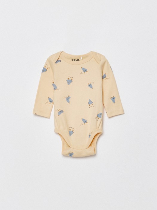 набор из 2 трикотажных боди с длинным рукавом для малышей по цене 1299 руб вид справа