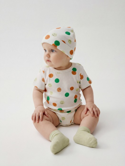 набор из 2 трикотажных боди с коротким рукавом для малышей от бренда sela вид слева