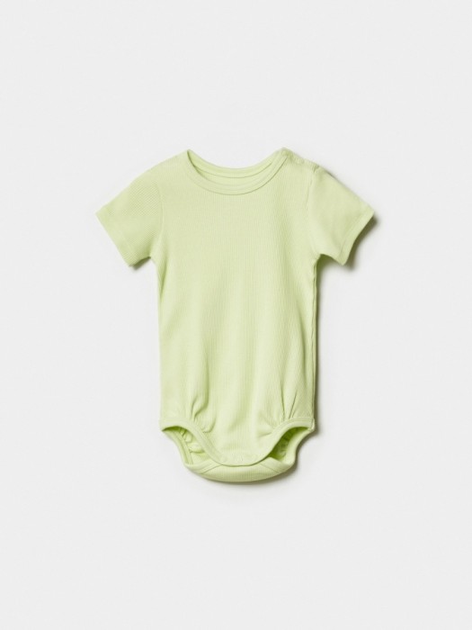 набор из 2 трикотажных боди с коротким рукавом для малышей из трикотажа спереди