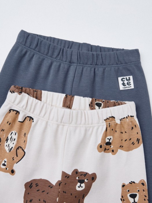 набор из 2 трикотажных джоггеров для малышей от бренда sela вид слева