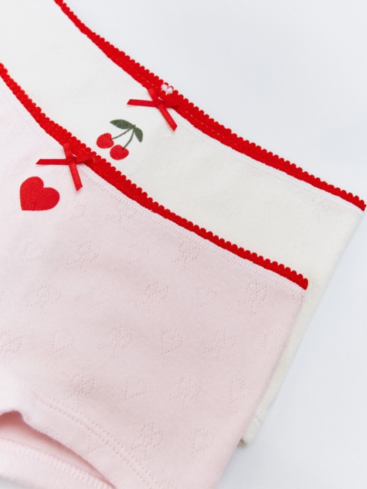 набор из 2 трусов-шортиков для девочек от бренда sela вид слева