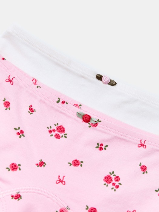 набор из 2 трусов-шортиков для девочек от бренда sela вид слева