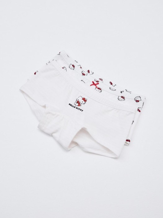 набор из 2 трусов-шортиков с принтом hello kitty для девочек по цене 599 руб вид справа