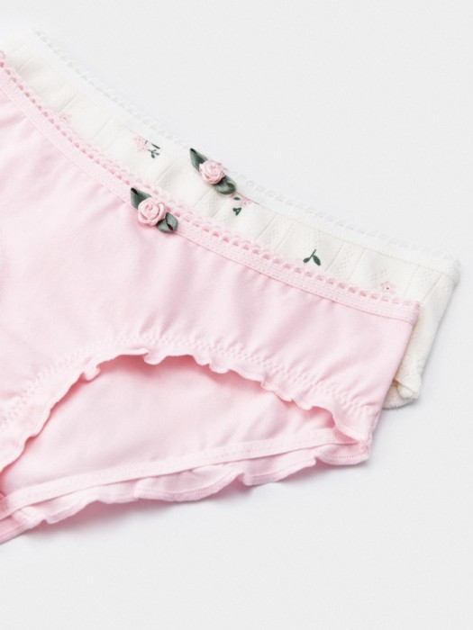 набор из 2 трусов-слипов для девочек от бренда sela вид слева