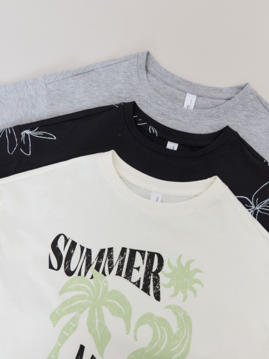 набор из 3 футболок для девочек от бренда sela вид слева