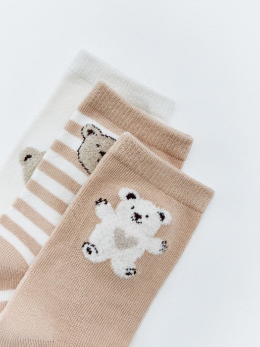 набор из 3 пар носков для девочек от бренда sela вид слева