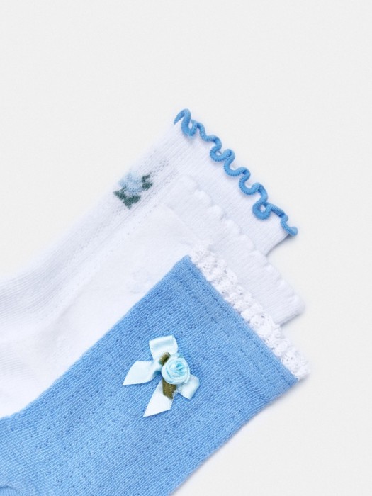 набор из 3 пар носков для девочек от бренда sela вид слева