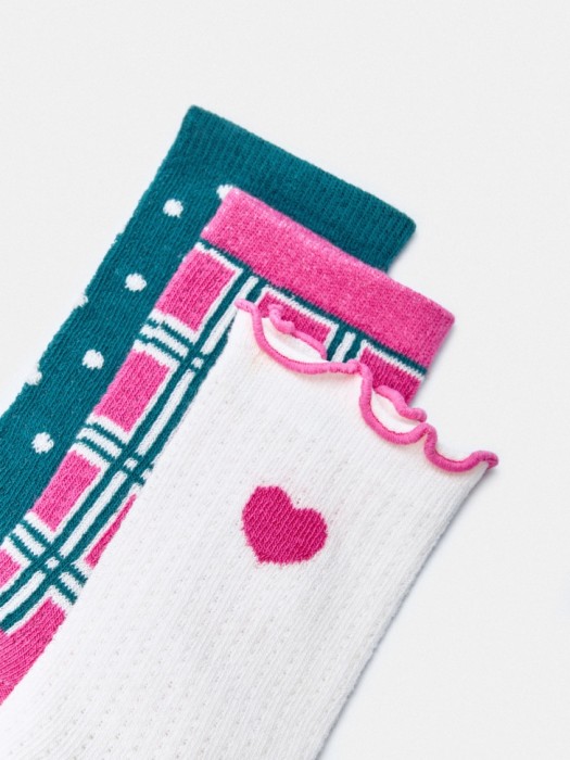 набор из 3 пар носков для девочек от бренда sela вид слева