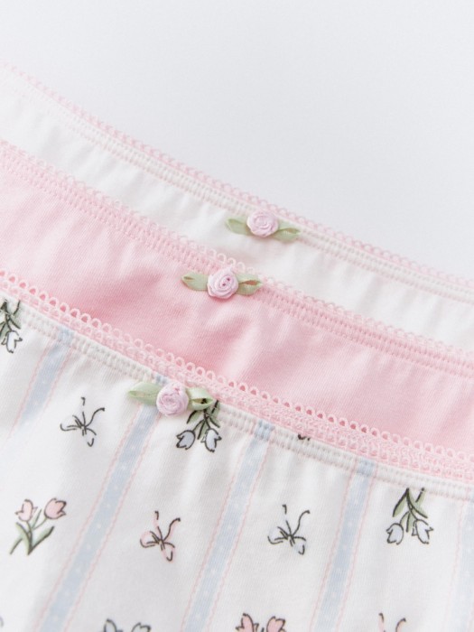 набор из 3 трусов-слипов для девочек от бренда sela вид слева