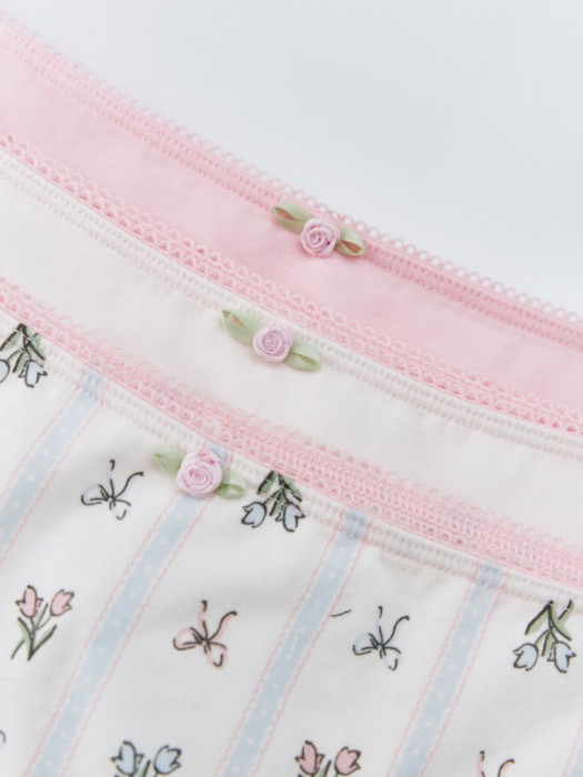 набор из 3 трусов-слипов для девочек от бренда sela вид слева