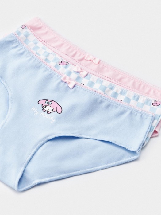 набор из 3 трусов-слипов для девочек от бренда sela вид слева