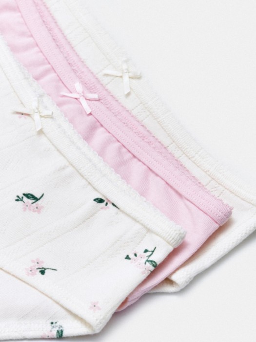 набор из 3 трусов-слипов для девочек от бренда sela вид слева