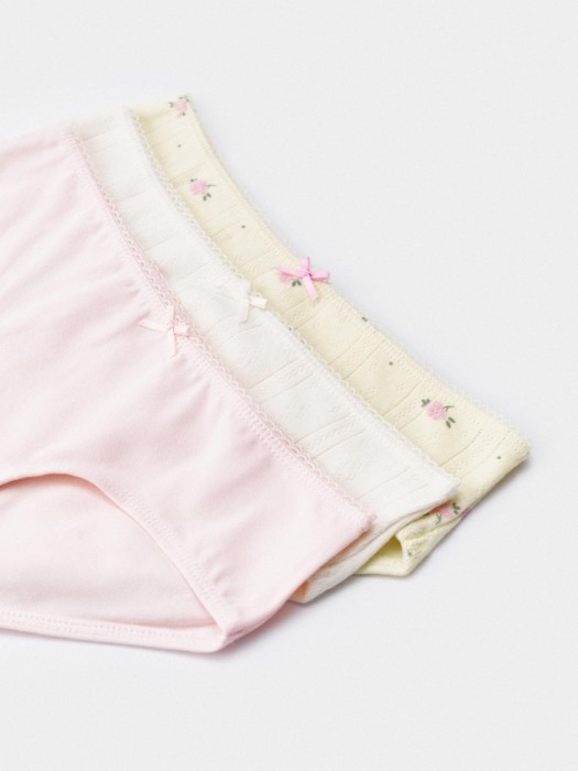 набор из 3 трусов-слипов для девочек от бренда sela вид слева