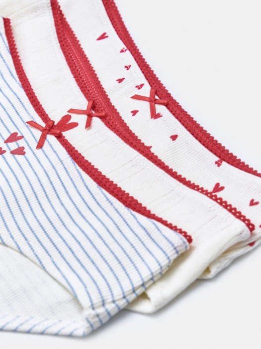 набор из 3 трусов-слипов для девочек от бренда sela вид слева