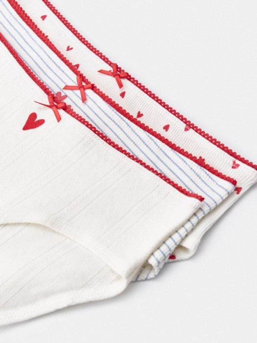 набор из 3 трусов-слипов для девочек от бренда sela вид слева