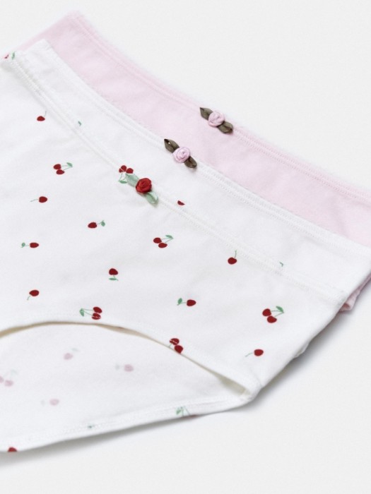 набор из 3 трусов-слипов для девочек от бренда sela вид слева