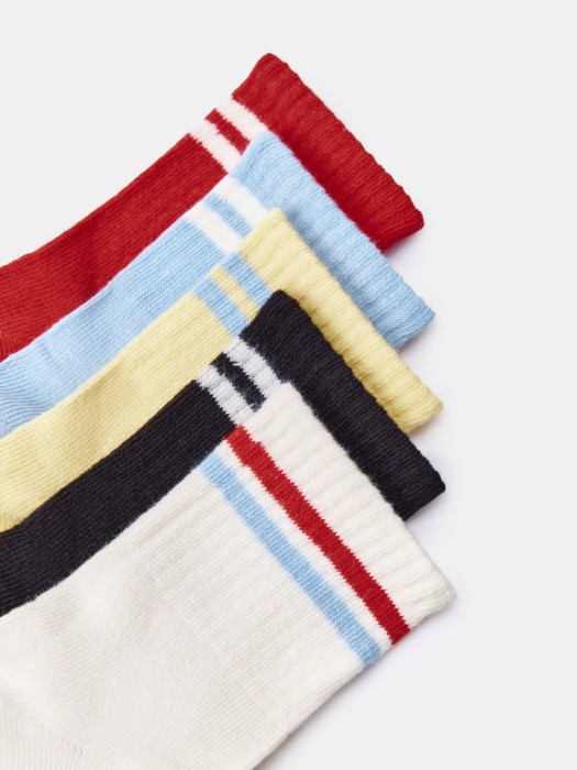 набор из 5 пар детских носков от бренда sela вид слева