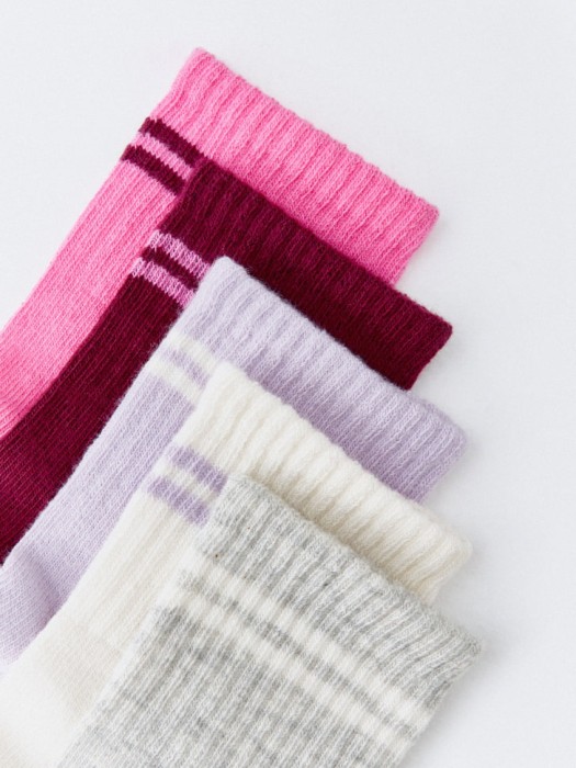 набор из 5 пар носков для девочек от бренда sela вид слева