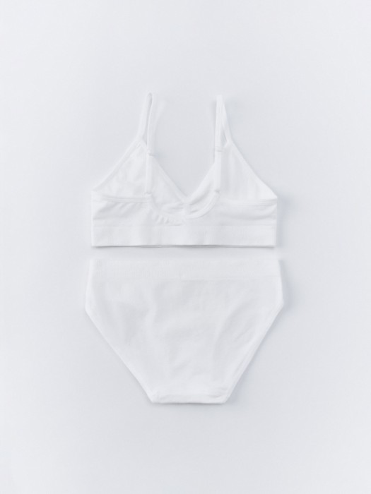 набор из топа и трусов-слипов для девочек от бренда sela вид слева