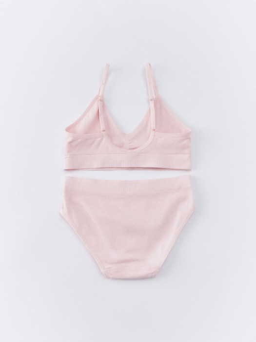 набор из топа и трусов-слипов для девочек от бренда sela вид слева