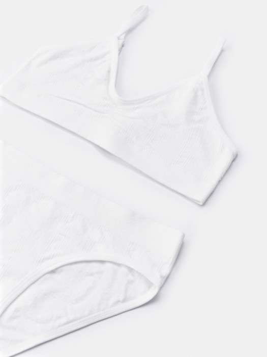 набор из топа и трусов-слипов для девочек от бренда sela вид слева