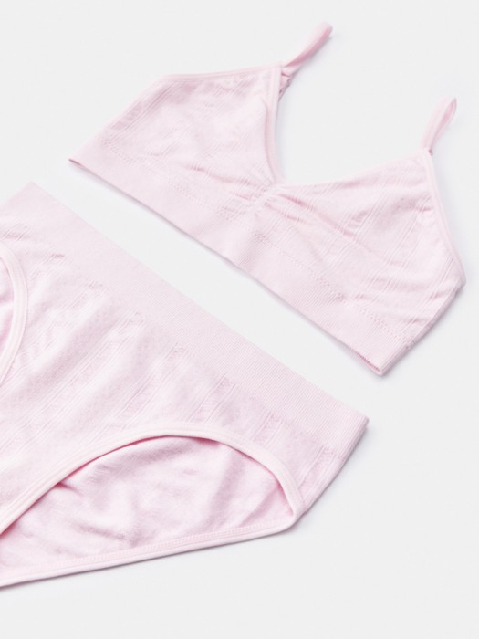 набор из топа и трусов-слипов для девочек от бренда sela вид слева