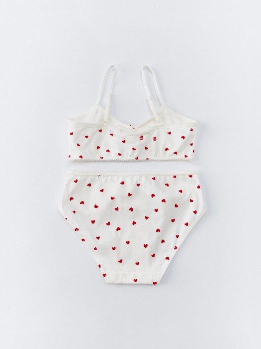 набор из топа и трусов-слипов с принтом для девочек от бренда sela вид слева