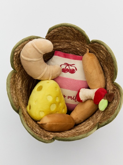 набор мягких игрушек «продукты» для детей от бренда sela вид слева