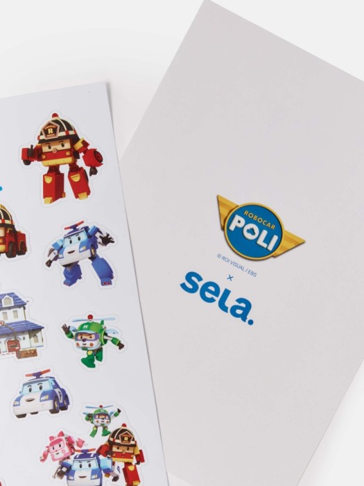 набор наклеек детский из коллекции  × robocar poli от бренда sela вид слева
