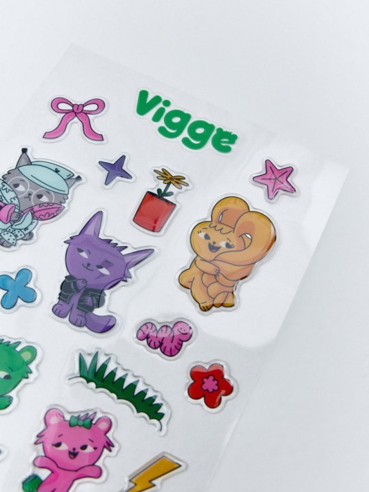 набор наклеек с вигге для детей от бренда sela вид слева