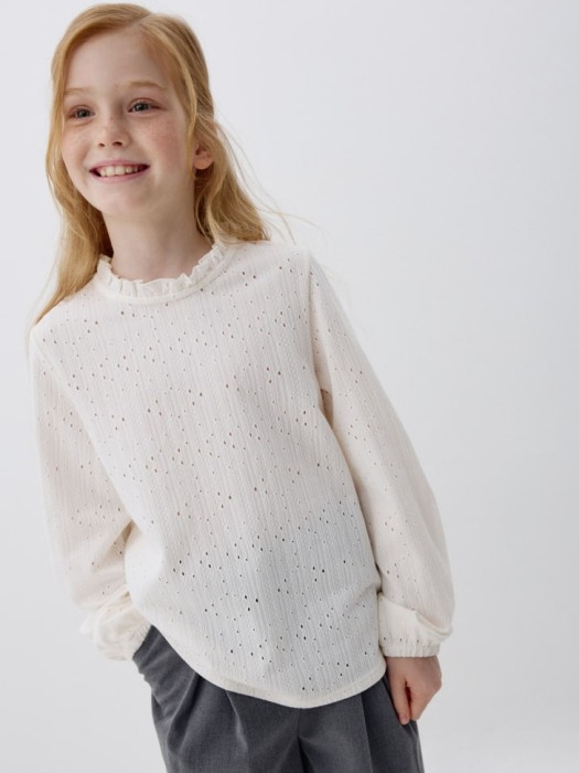 нарядная трикотажная блузка для девочек 4680704860535 фотография