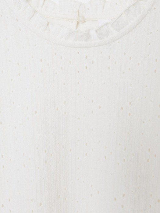 нарядная трикотажная блузка для девочек из хлопка спереди