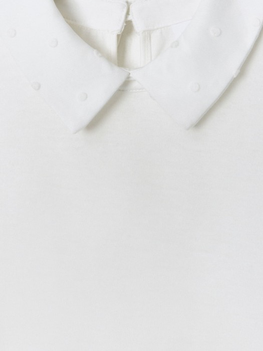 нарядная трикотажная блузка для девочек из хлопка спереди