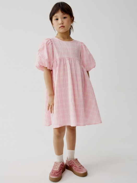 нарядное платье в полоску для девочек от бренда sela вид слева