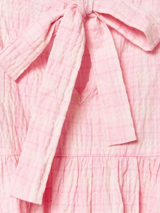 нарядное платье в полоску для девочек универсального стиля с лицевой стороны