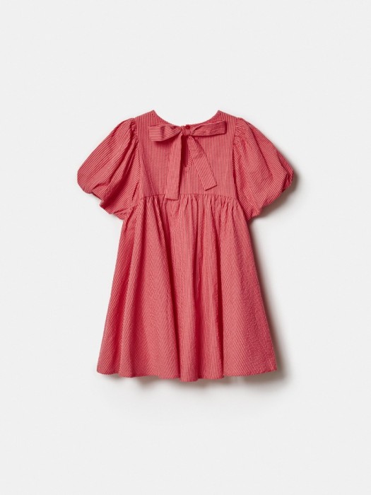 нарядное платье в полоску для девочек от бренда sela вид слева