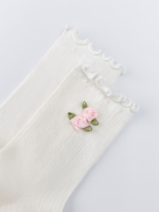 носки с декором для девочек от бренда sela вид слева