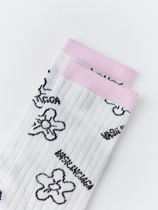 носки с принтом из коллекции  х vasilinciaga от бренда sela вид слева