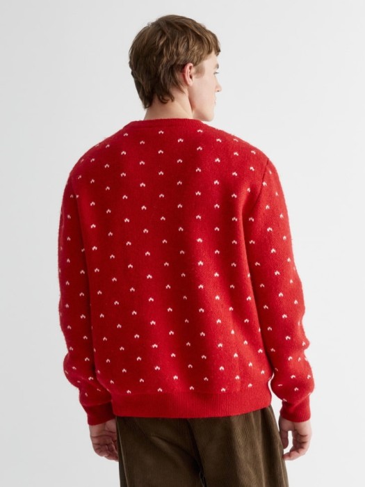 новогодний джемпер с содержанием шерсти по цене 3799 руб вид справа