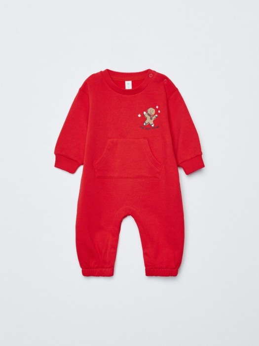 новогодний комбинезон из футера с начесом для малышей 4680798691879 фотография